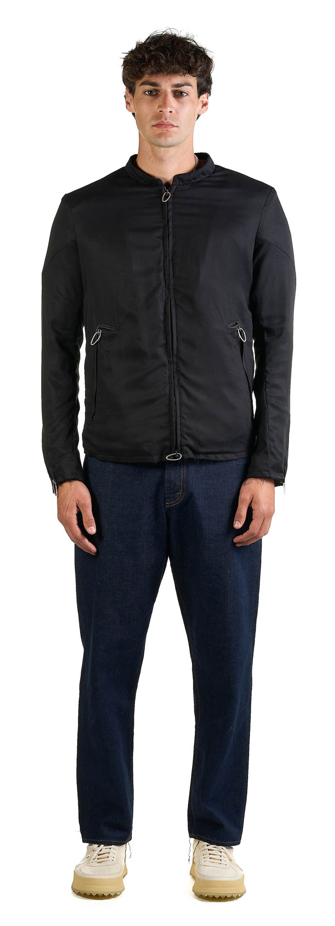 DANIELE BASTA LEATHER AND SILVER JACKET